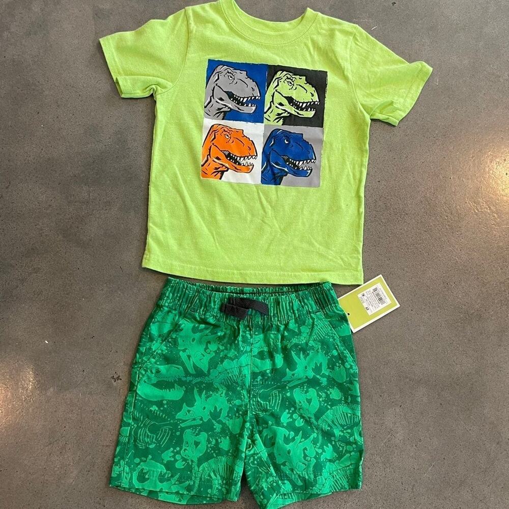 Circo Garanimals green dinosaur tee swim trunks new toddler boys size 2T bundle